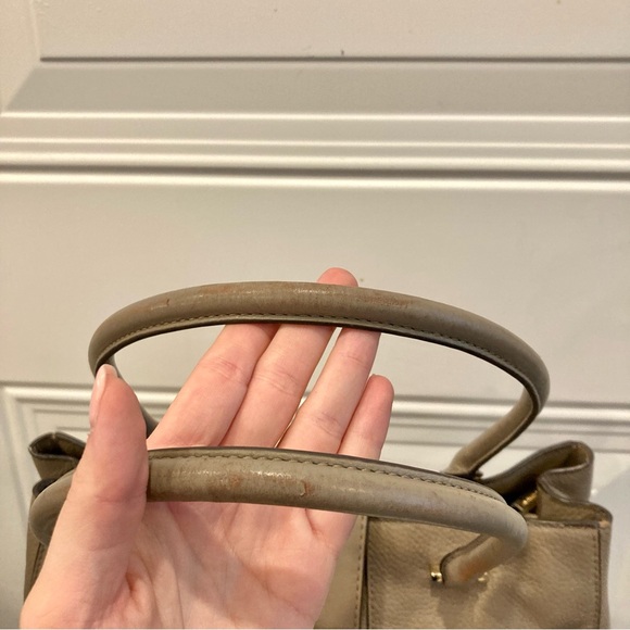 MICHAEL KORS Tan Leather Raven Hamilton Jet Set Flap Tote Shoulder Bag - Picture 5 of 11